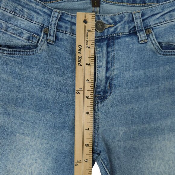Kut From The Kloth Ankle Skinny Distressed Jeans Womens Size 6 Denim Light Wash - Picture 4 of 12